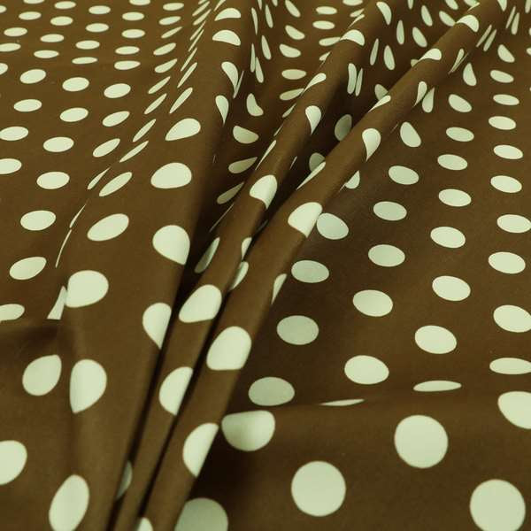 Freedom Printed Velvet Fabric Brown White Spotted Pattern Upholstery Fabrics CTR-510 - Roman Blinds