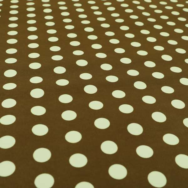 Freedom Printed Velvet Fabric Brown White Spotted Pattern Upholstery Fabrics CTR-510 - Roman Blinds