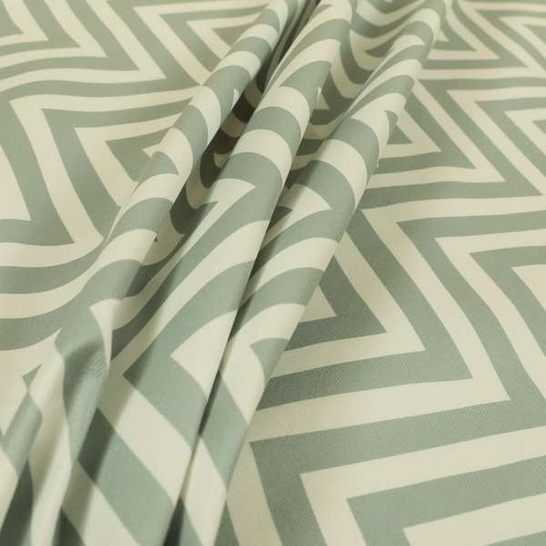 Freedom Printed Velvet Fabric Silver White Chevron Colour Print Upholstery Fabric CTR-512 - Handmade Cushions