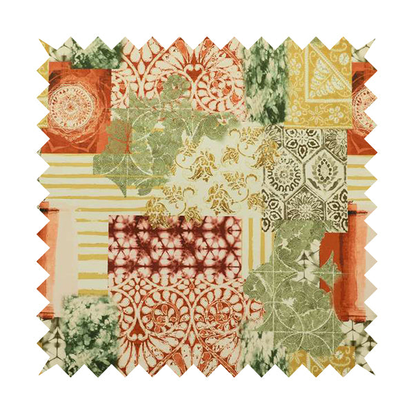 Freedom Printed Velvet Fabric Collection Patchwork Pattern Upholstery ...