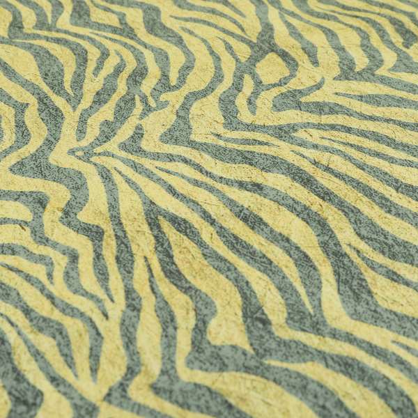 Freedom Printed Velvet Fabric Grey Beige Colour Animal Zebra Stripe Pattern Upholstery Fabrics CTR-520