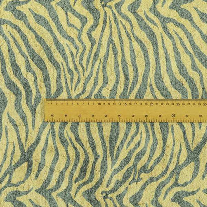 Freedom Printed Velvet Fabric Grey Beige Colour Animal Zebra Stripe Pattern Upholstery Fabrics CTR-520 - Made To Measure Curtains