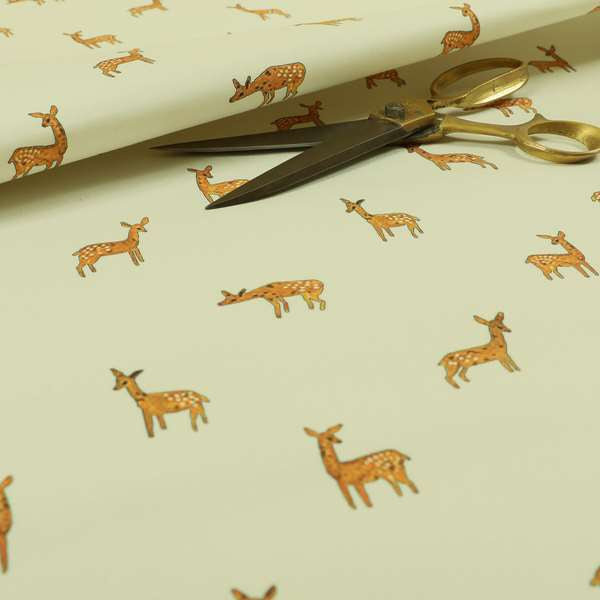 Freedom Printed Velvet Fabric Baby Deer Farm Animal Pattern Furnishing Upholstery Fabrics CTR-537 - Made To Measure Curtains