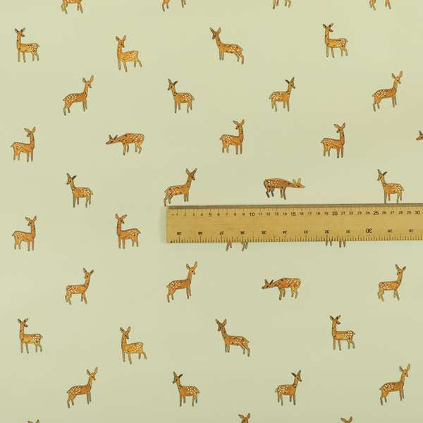 Freedom Printed Velvet Fabric Baby Deer Farm Animal Pattern Furnishing Upholstery Fabrics CTR-537 - Made To Measure Curtains