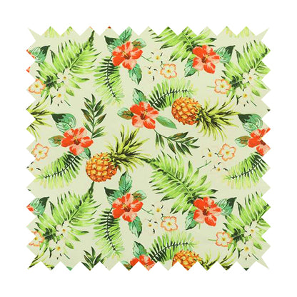 Freedom Printed Velvet Fabric Colourful Floral Pineapple Fruits Pattern Upholstery Fabric CTR-539
