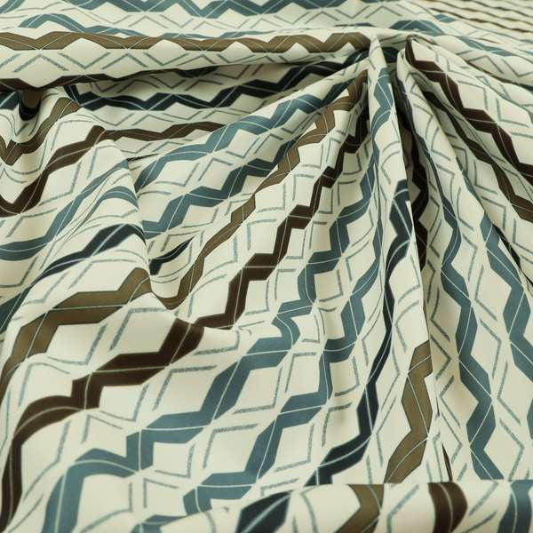 Freedom Printed Velvet Fabric Collection Designer Striped Pattern Upholstery Fabric CTR-54 - Made To Measure Curtains