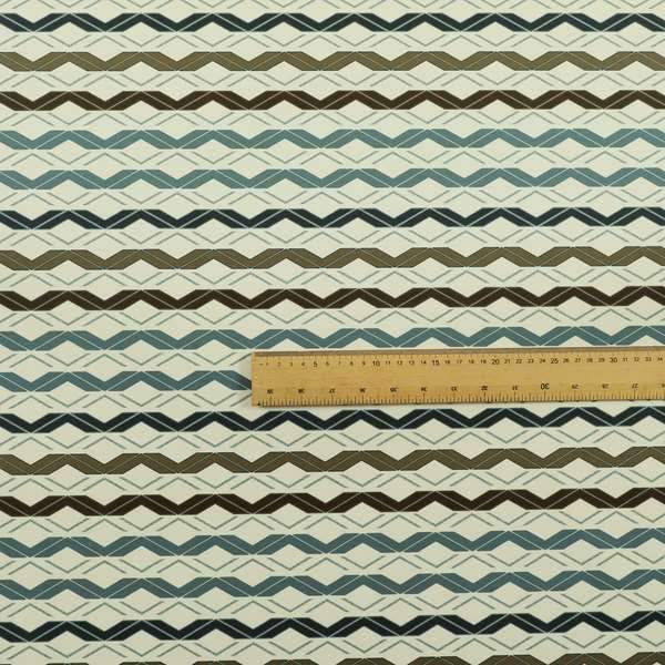 Freedom Printed Velvet Fabric Collection Designer Striped Pattern Upholstery Fabric CTR-54 - Roman Blinds