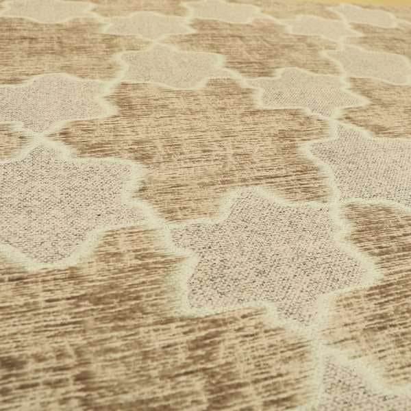 Freedom Printed Velvet Fabric Light Brown Star Funky Modern Pattern Furnishing Upholstery Fabric CTR-550 - Roman Blinds