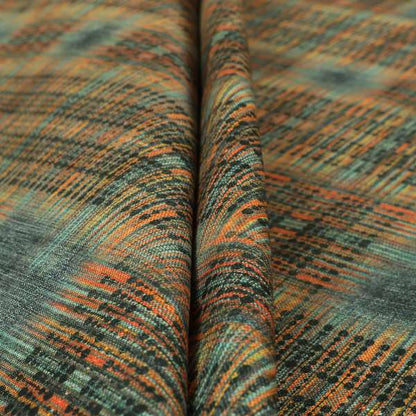 Freedom Printed Velvet Fabric Worn Out Blue Tartan Effect Pattern Furnishing Upholstery Fabrics CTR-551 - Made To Measure Curtains