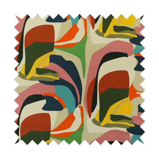 Freedom Printed Velvet Fabric Modern Full Colourful Artistic Pattern Upholstery Fabrics CTR-558