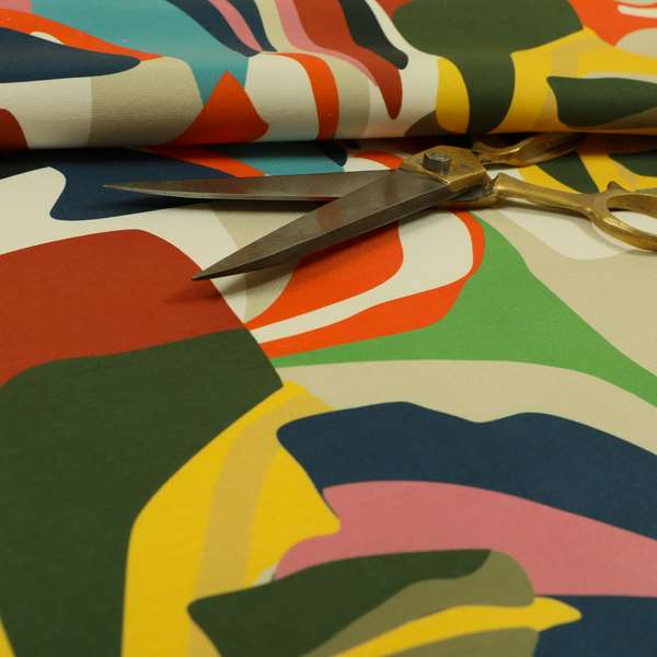 Freedom Printed Velvet Fabric Modern Full Colourful Artistic Pattern Upholstery Fabrics CTR-558
