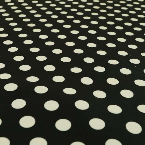 Freedom Printed Velvet Fabric Black White Spotted Pattern Upholstery Fabrics CTR-566 - Roman Blinds