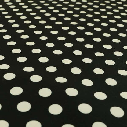 Freedom Printed Velvet Fabric Black White Spotted Pattern Upholstery Fabrics CTR-566 - Roman Blinds