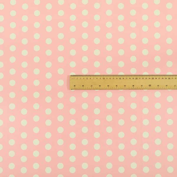 Freedom Printed Velvet Fabric Pink White Spotted Pattern Upholstery Curtain Fabrics CTR-567