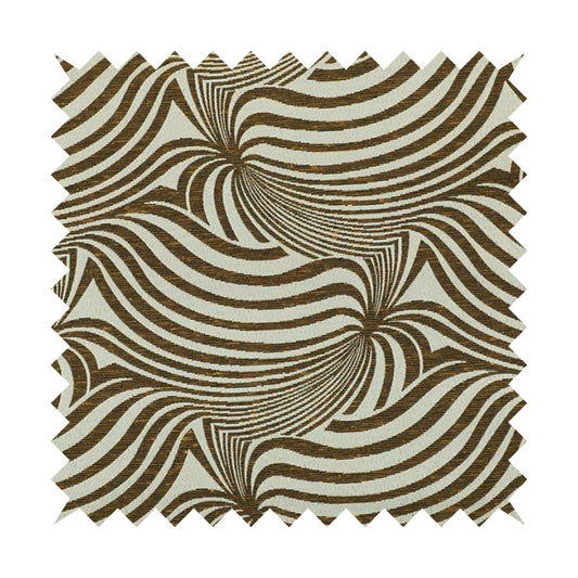 Anchorage Modern Funky Stripe Zebra Style Design Yellow White Lightweight Furnishing Fabrics CTR-583