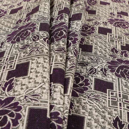 Kenai Glitter Upholstery Furnishing Pattern Fabric Patchwork Floral In Black Silver CTR-586 - Roman Blinds