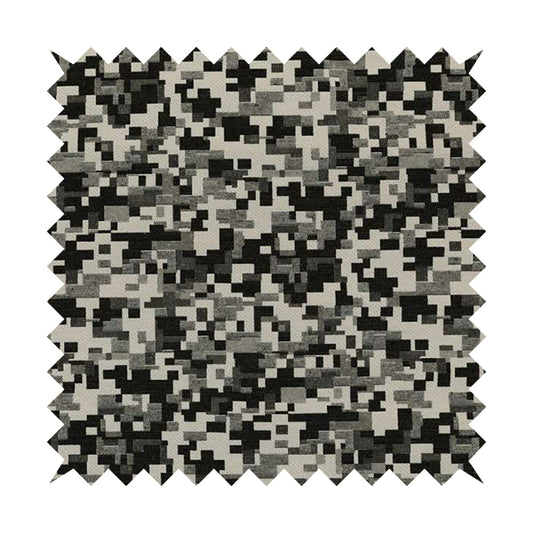 Nome Geometric Pattern Grey White Lightweight Upholstery Furnishing Fabrics CTR-592
