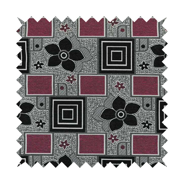 Sitka Modern Upholstery Furnishing Pattern Fabric Floral Patchwork In Pink CTR-603 - Handmade Cushions