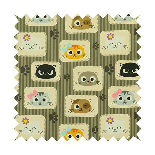 Freedom Printed Velvet Fabric Cat Pet Animal Pattern Upholstery Fabric CTR-609 - Roman Blinds