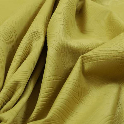Cairo Moleskin Textured Dull Velvet Claw Pattern Curtain Furnishing Yellow Fabric CTR-622