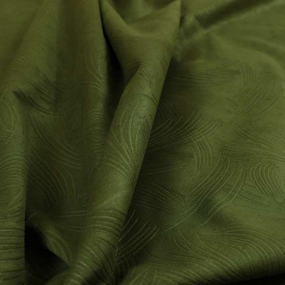 Cairo Moleskin Textured Dull Velvet Claw Pattern Curtain Furnishing Green Fabric CTR-623