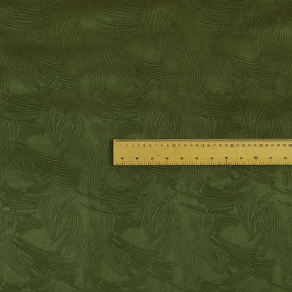 Cairo Moleskin Textured Dull Velvet Claw Pattern Curtain Furnishing Green Fabric CTR-623 - Roman Blinds