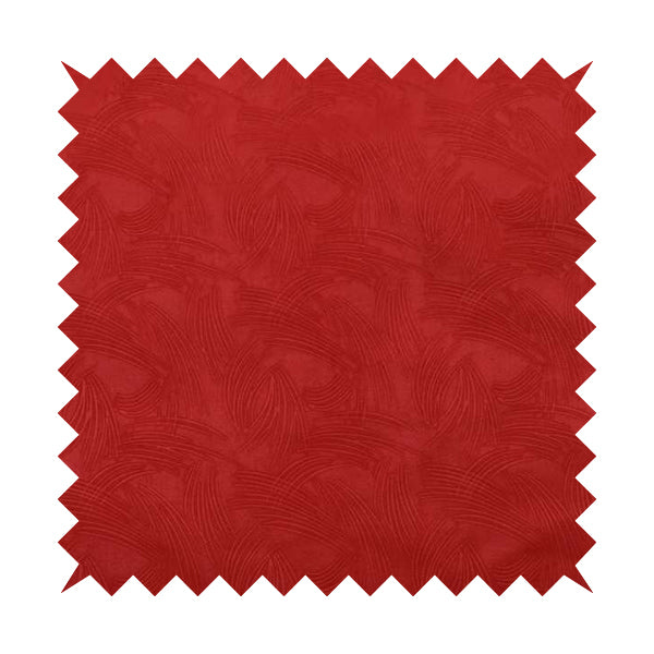 Cairo Moleskin Textured Dull Velvet Claw Pattern Curtain Furnishing Red Fabric CTR-624 - Roman Blinds