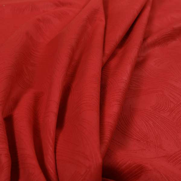 Cairo Moleskin Textured Dull Velvet Claw Pattern Curtain Furnishing Red Fabric CTR-624 - Roman Blinds