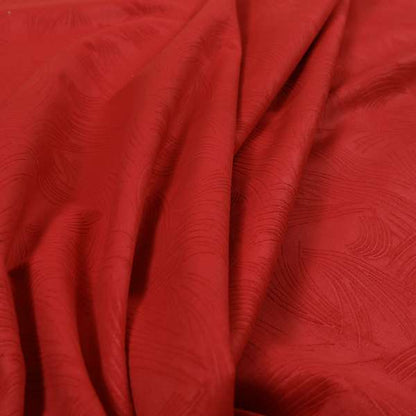 Cairo Moleskin Textured Dull Velvet Claw Pattern Curtain Furnishing Red Fabric CTR-624 - Handmade Cushions