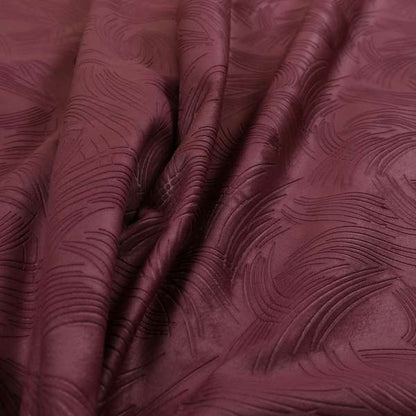 Cairo Moleskin Textured Dull Velvet Claw Pattern Curtain Furnishing Purple Fabric CTR-625 - Roman Blinds