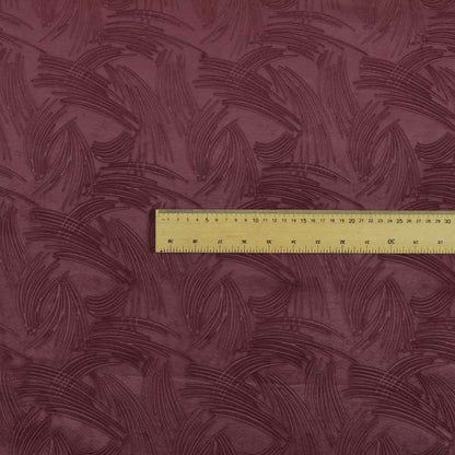 Cairo Moleskin Textured Dull Velvet Claw Pattern Curtain Furnishing Purple Fabric CTR-625 - Roman Blinds