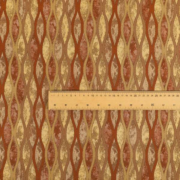 Jangwa Modern Two Tone Stripe Pattern Upholstery Curtains Yellow Orange Colour Fabric CTR-631 - Handmade Cushions