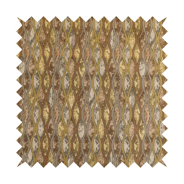 Jangwa Modern Two Tone Stripe Pattern Upholstery Curtains Gold Silver Colour Fabric CTR-632 - Roman Blinds