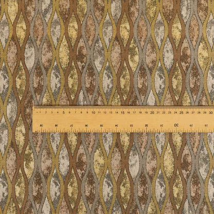 Jangwa Modern Two Tone Stripe Pattern Upholstery Curtains Gold Silver Colour Fabric CTR-632 - Made To Measure Curtains