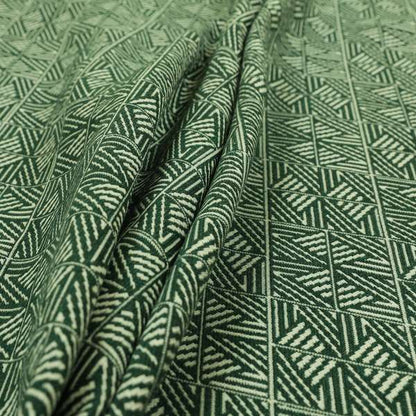 Act Semi Plain Pattern Chenille Textured Green Colour Curtain Upholstery Fabric CTR-654