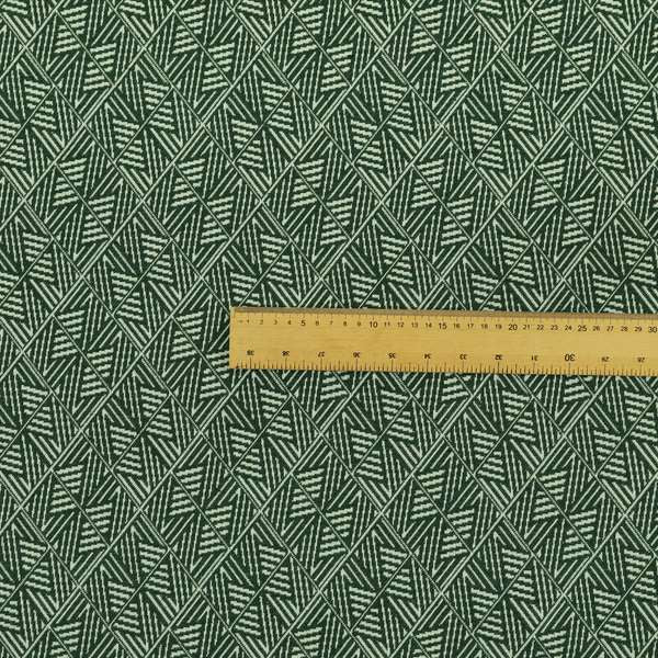 Act Semi Plain Pattern Chenille Textured Green Colour Curtain Upholstery Fabric CTR-654 - Roman Blinds