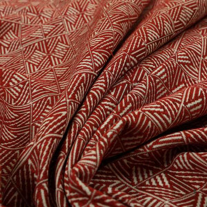 Act Semi Plain Pattern Chenille Textured Red Colour Curtain Upholstery Fabric CTR-655 - Handmade Cushions