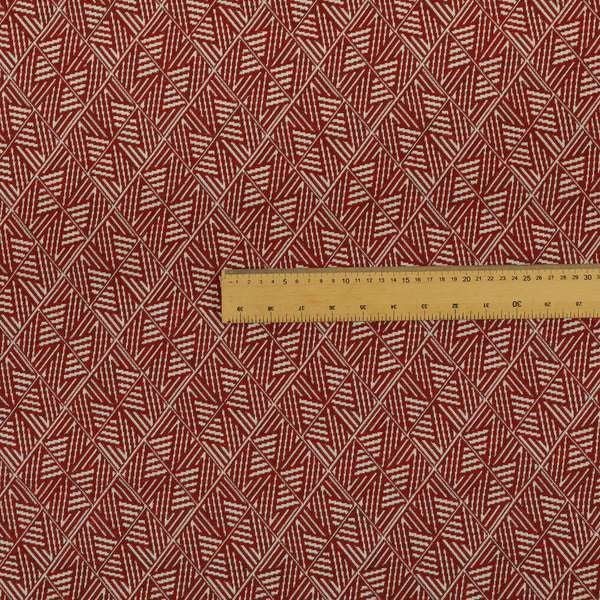 Act Semi Plain Pattern Chenille Textured Red Colour Curtain Upholstery Fabric CTR-655 - Roman Blinds