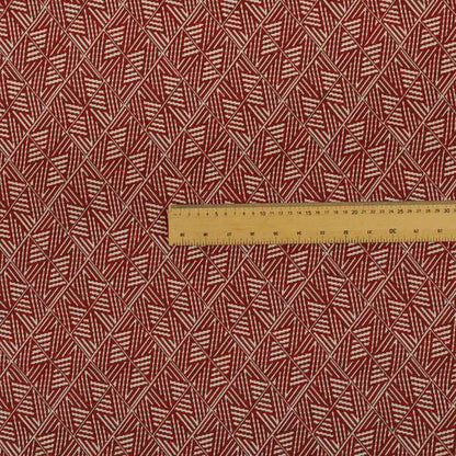 Act Semi Plain Pattern Chenille Textured Red Colour Curtain Upholstery Fabric CTR-655 - Made To Measure Curtains