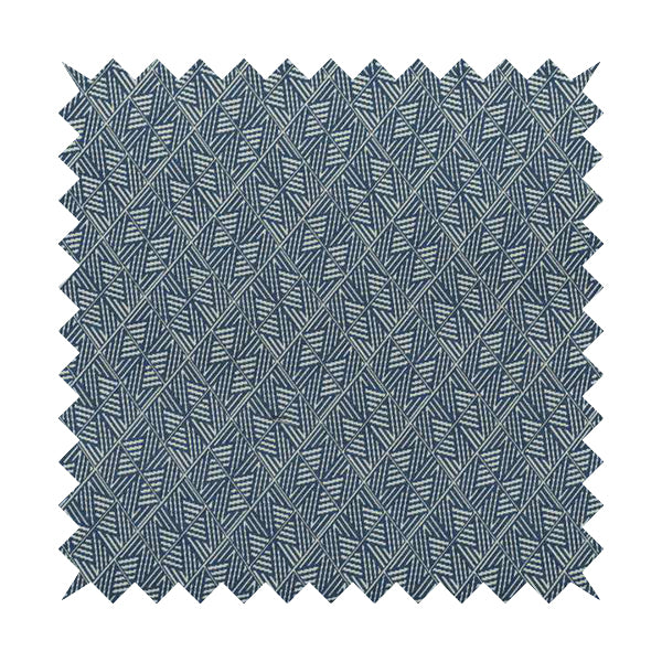 Act Semi Plain Pattern Chenille Textured Blue Colour Curtain Upholstery Fabric CTR-658 - Made To Measure Curtains