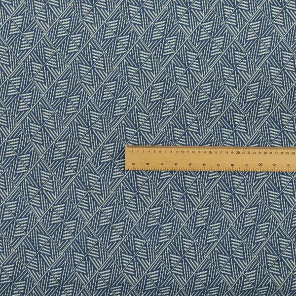 Act Semi Plain Pattern Chenille Textured Blue Colour Curtain Upholstery Fabric CTR-658 - Made To Measure Curtains