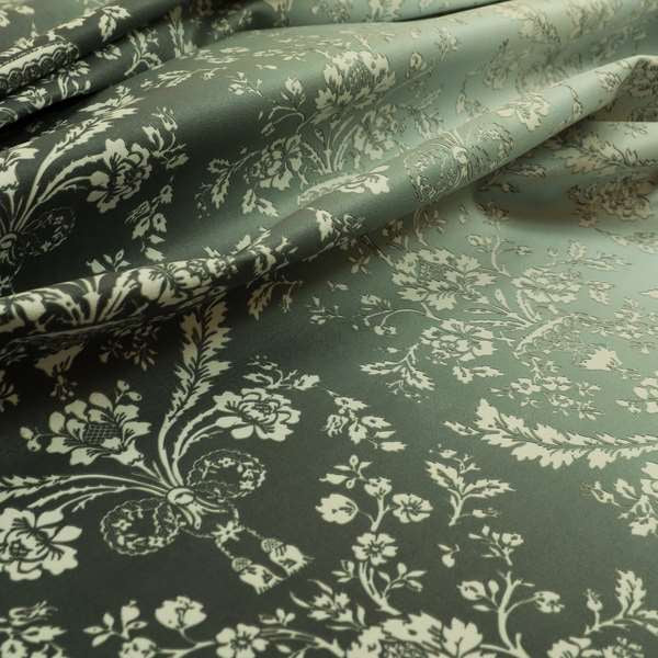 Freedom Printed Velvet Fabric Collection Damask Pattern Grey Colour Upholstery Fabric CTR-67
