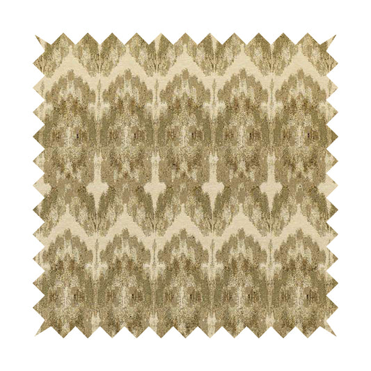 Bruges Stripe Zig Zag Striped Chevron Brown Beige Chenille Quality Jacquard Upholstery Fabrics CTR-674