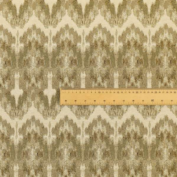 Bruges Stripe Zig Zag Striped Chevron Brown Beige Chenille Quality Jacquard Upholstery Fabrics CTR-674 - Made To Measure Curtains