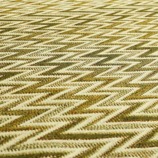 Bruges Stripe Chevron Modern Pattern Green Chenille Quality Jacquard Upholstery Fabric CTR-682 - Handmade Cushions