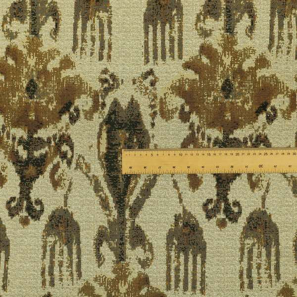 Bruges Life Traditional Pattern Beige Golden Chenille Jacquard Upholstery Fabrics CTR-685 - Roman Blinds