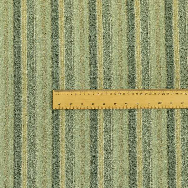Bruges Stripe Vertical Striped Pattern Sea Grass Green Blue Colour Jacquard Upholstery Fabrics CTR-692 - Roman Blinds