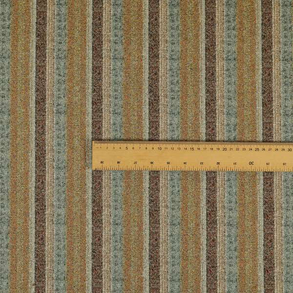 Bruges Stripe Vertical Striped Pattern Yellow Blue Red Colour Jacquard Upholstery Fabrics CTR-693 - Roman Blinds