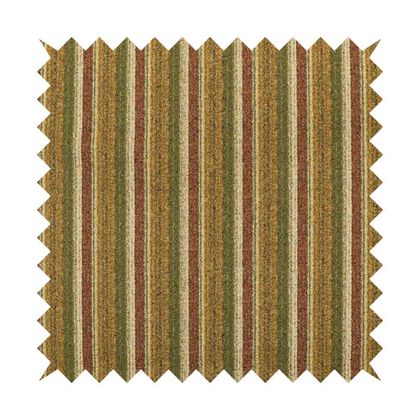 Bruges Stripe Vertical Striped Pattern Green Red Yellow Colour Jacquard Upholstery Fabrics CTR-694 - Roman Blinds