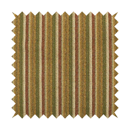 Bruges Stripe Vertical Striped Pattern Green Red Yellow Colour Jacquard Upholstery Fabrics CTR-694 - Roman Blinds